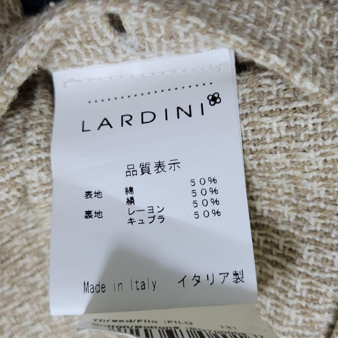 ★アラン様 LARDINI 春夏 シルク 超高級 ベージュ テーラードジャケット