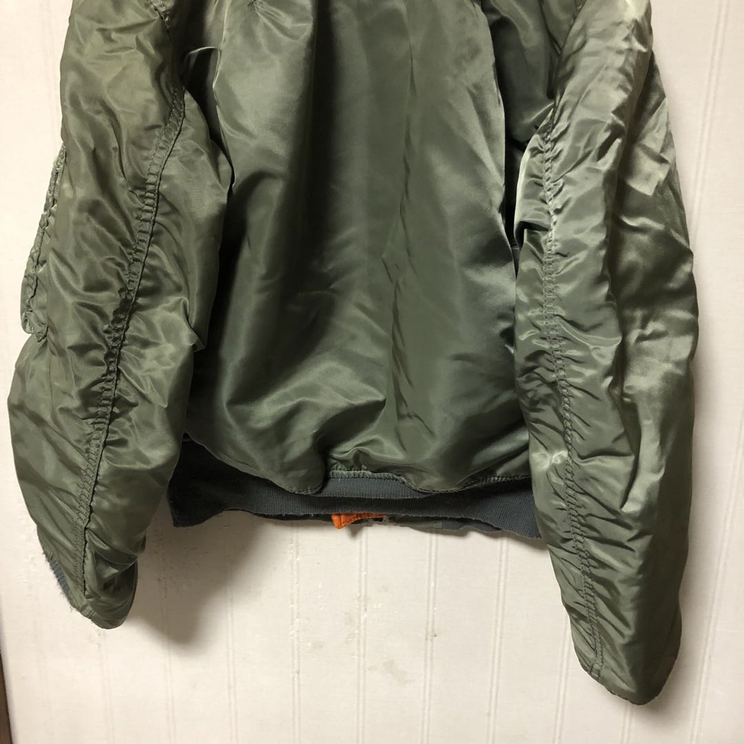 USA製 80s ALPHA社 USAF MA-1 フライトジャケット カーキS