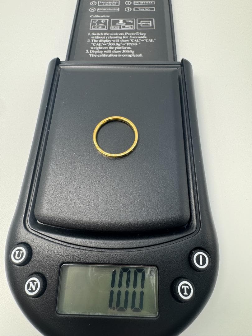日本製K18ゴールド ハート模様 リング9号