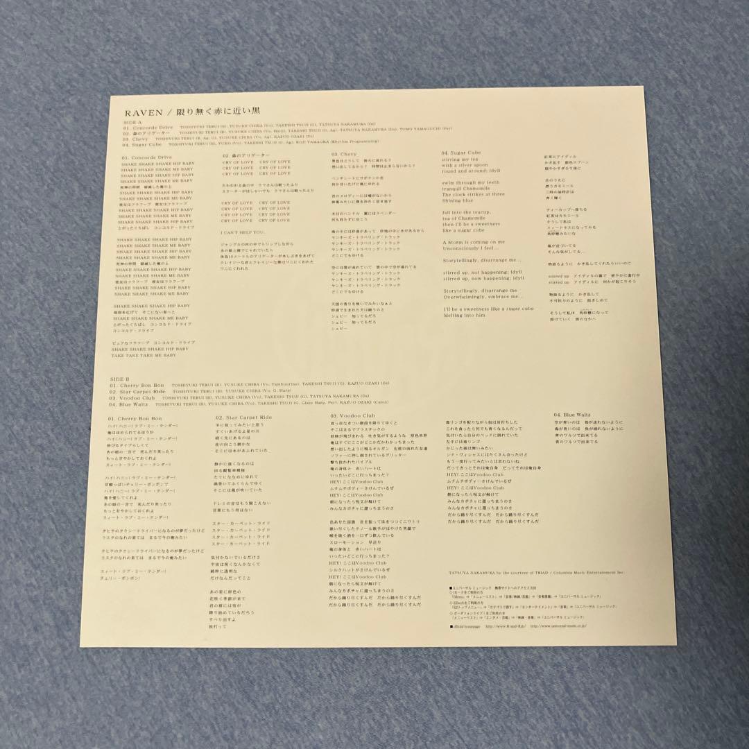 Raven 限り無く赤に近い黒 LP レコード 美品
