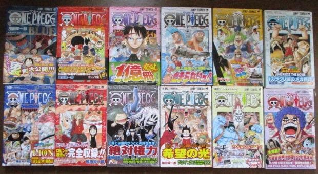 ワンピース 初版,帯,チラシ付き12冊33,36,37,38,39,40BLUE
