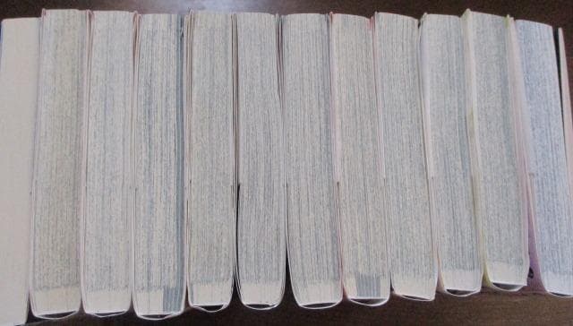 ワンピース 初版,帯,チラシ付き12冊33,36,37,38,39,40BLUE