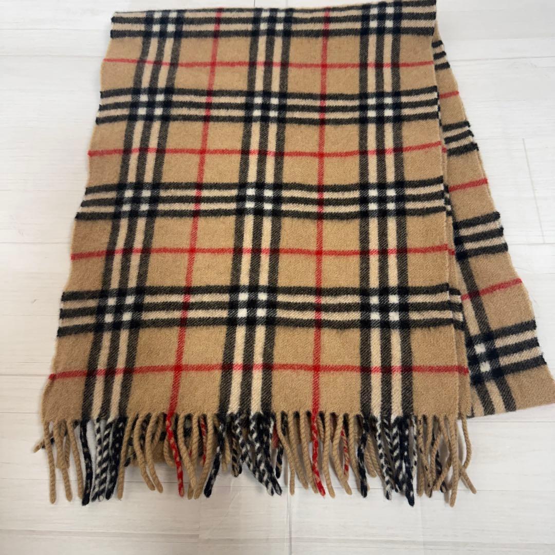 【美品】 BURBERRY カシミヤ50% ノバチェック マフラー