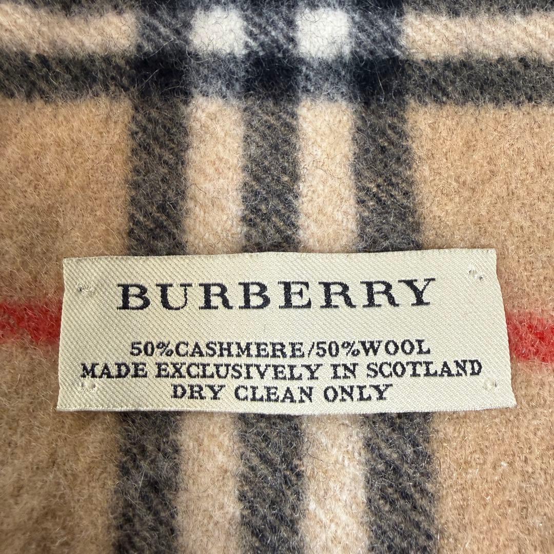 【美品】 BURBERRY カシミヤ50% ノバチェック マフラー
