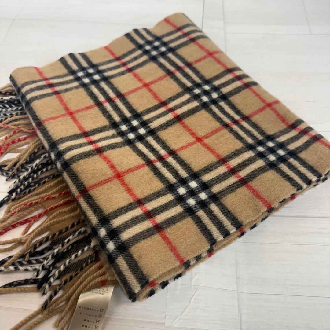 【美品】 BURBERRY カシミヤ50% ノバチェック マフラー