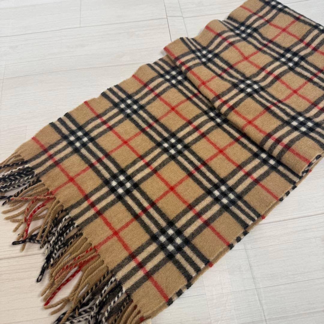 【美品】 BURBERRY カシミヤ50% ノバチェック マフラー