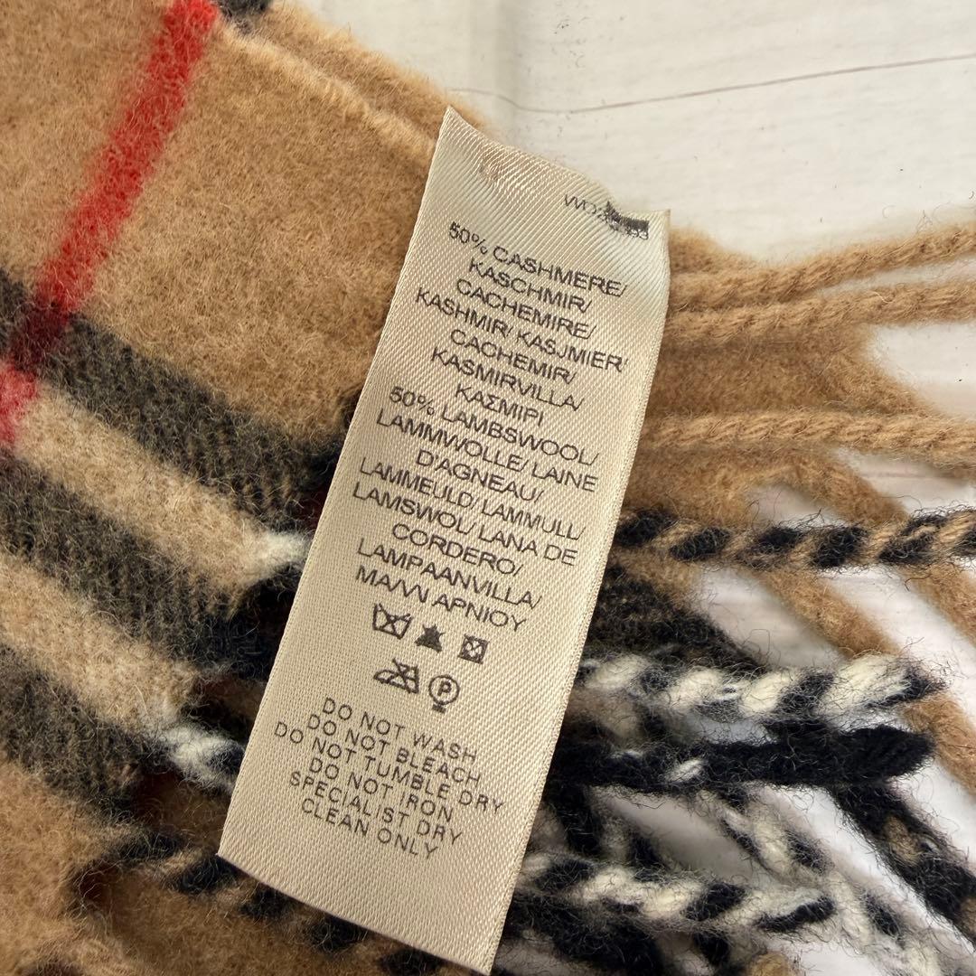 【美品】 BURBERRY カシミヤ50% ノバチェック マフラー