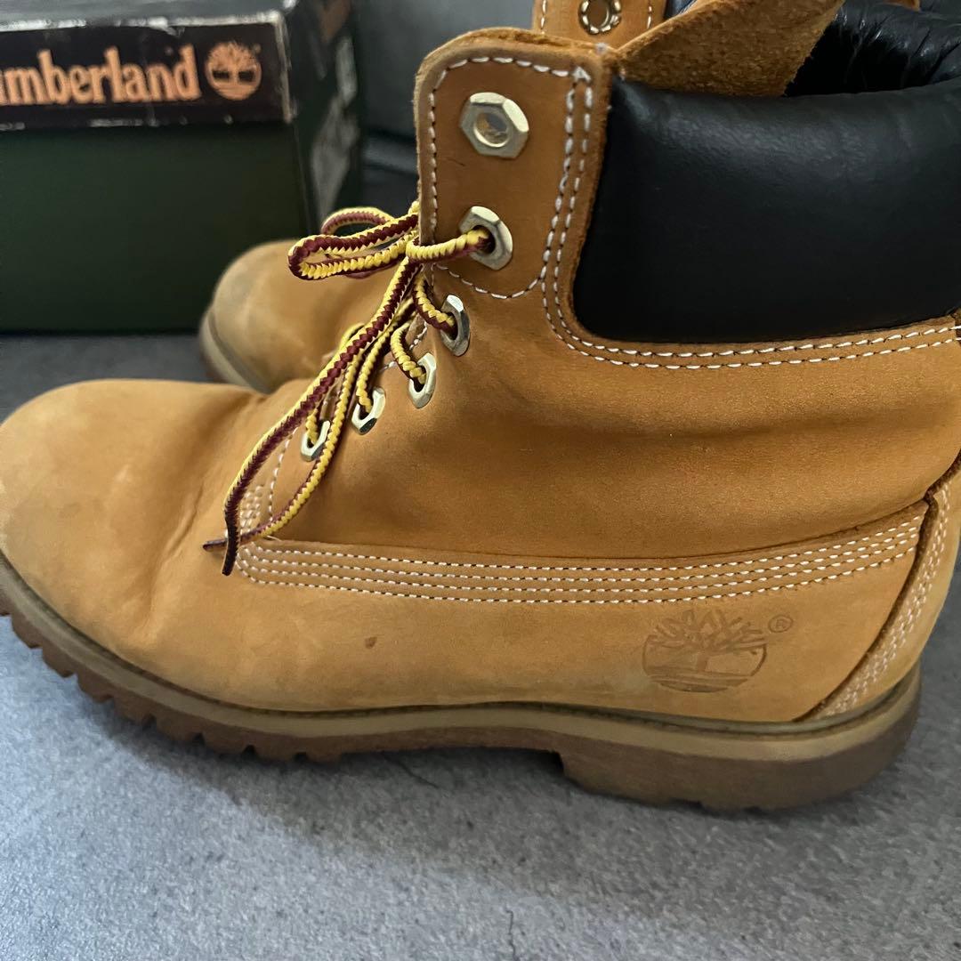 Timberland ワークブーツ ベージュ 箱付き　7.5 24.5㎝キャメル