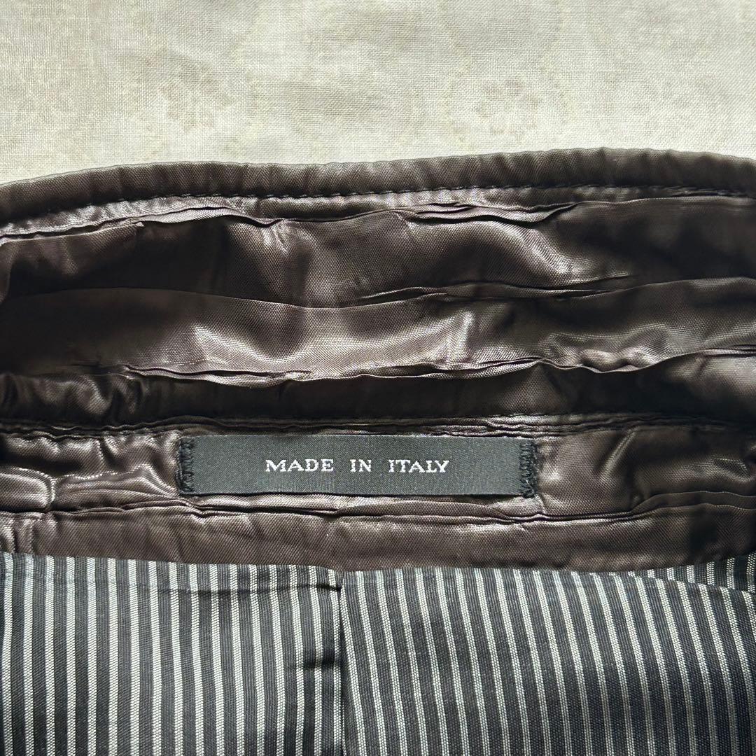EMPORIO ARMANI シングルブレストジャケット　テクスチャー　焦茶