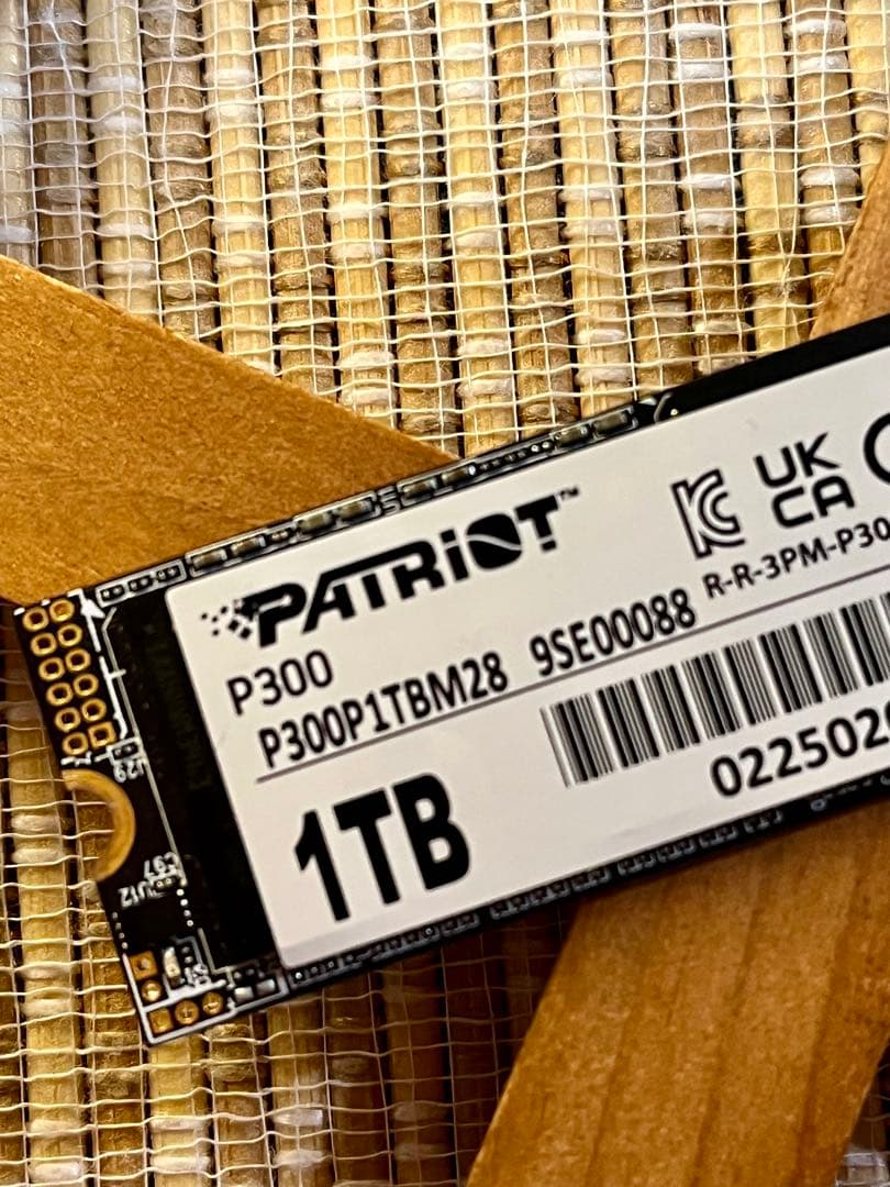 M.2 SSD 1TB １年使用