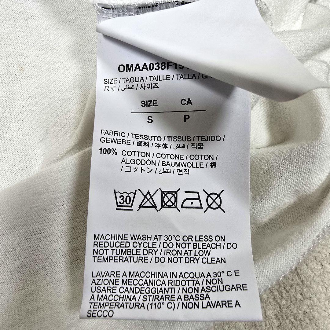 オフホワイト ヴァージルアブロー Tシャツ バックロゴ刺繍 オーバーサイズ XL