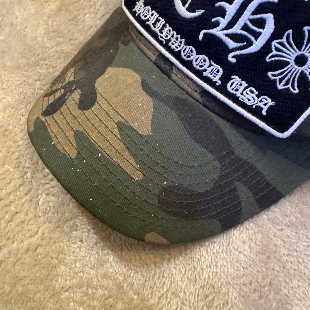 【正規品】CHROME HEARTS メッシュキャップ 迷彩CHロゴ ダメージ有