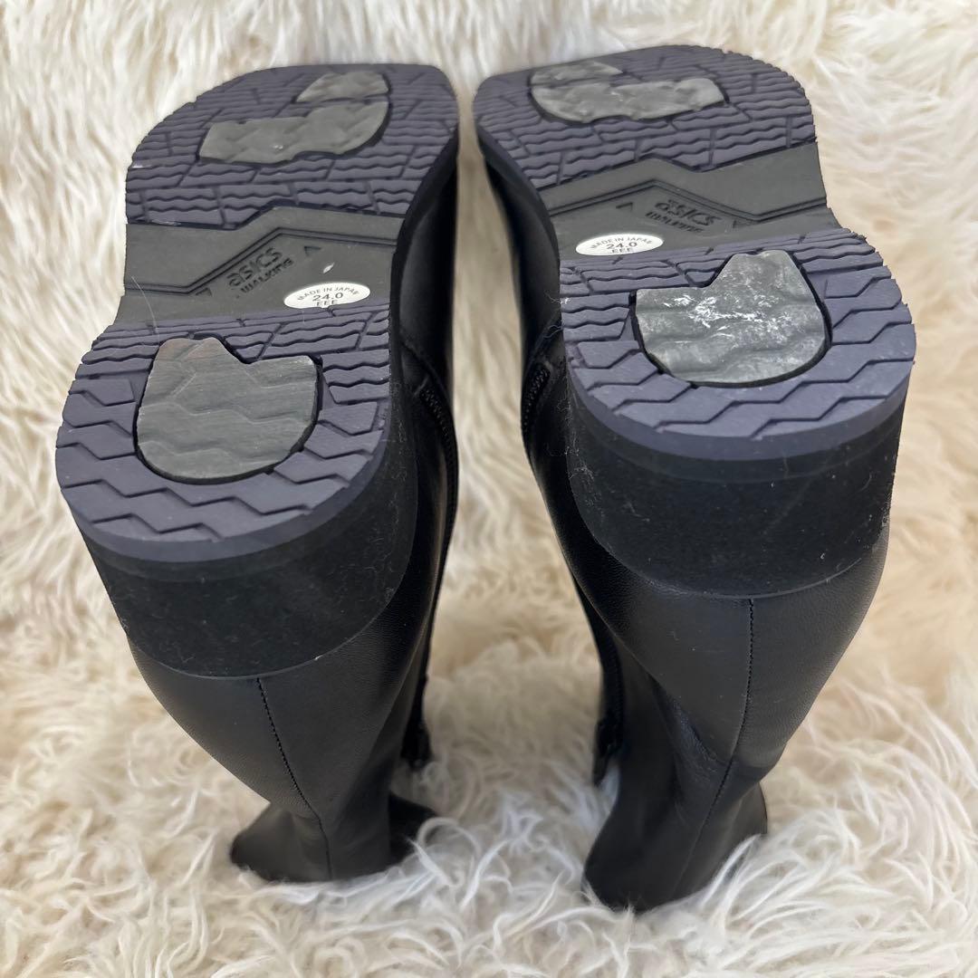 ✨美品　アシックスウォーキング　ペダラ ショートブーツ　サイドジップ　ブラック