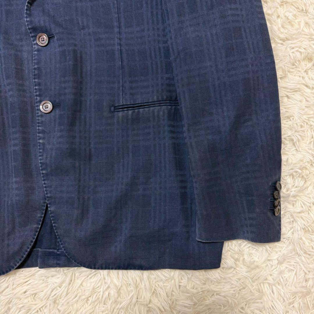 ✨極美品/XL✨ボリオリ テーラードジャケット K.JACKET チェック 青