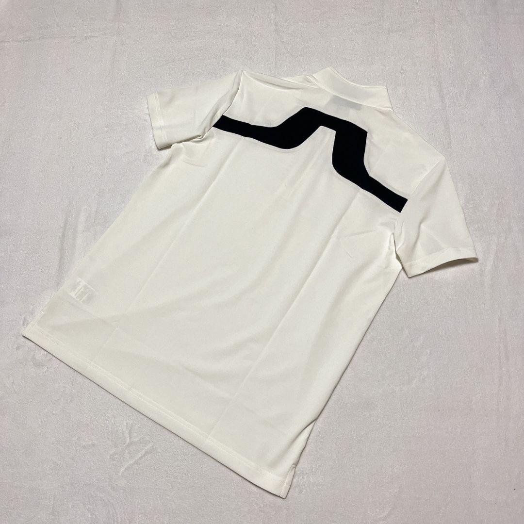 新品　J.LINDEBERG　ゴルフ　ハーフジップシャツ　ホワイト　Ｌ　メンズ