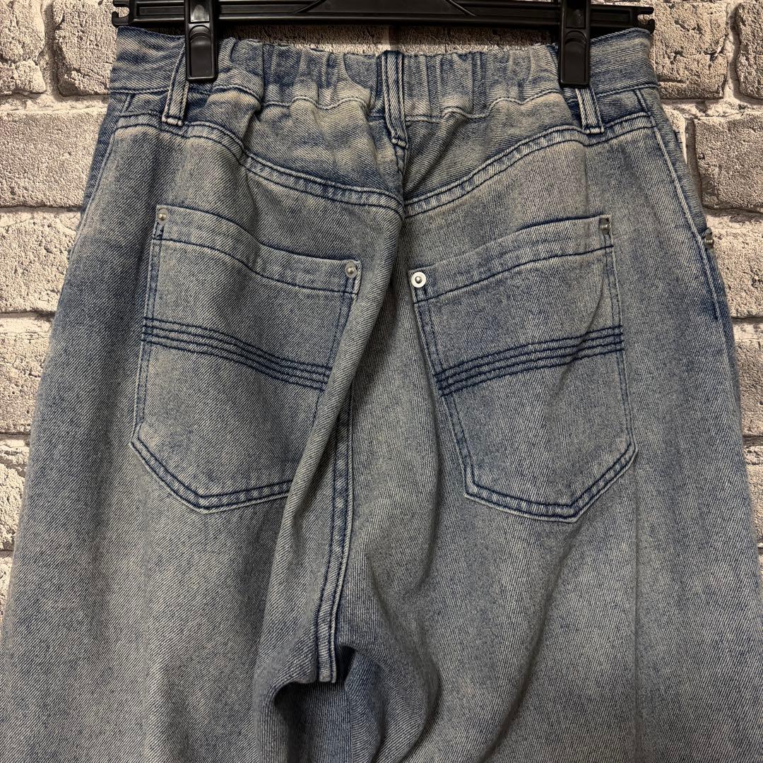 【美品】HARE　アソートカコウワイドデニムパンツ　ブルー　ジーンズ