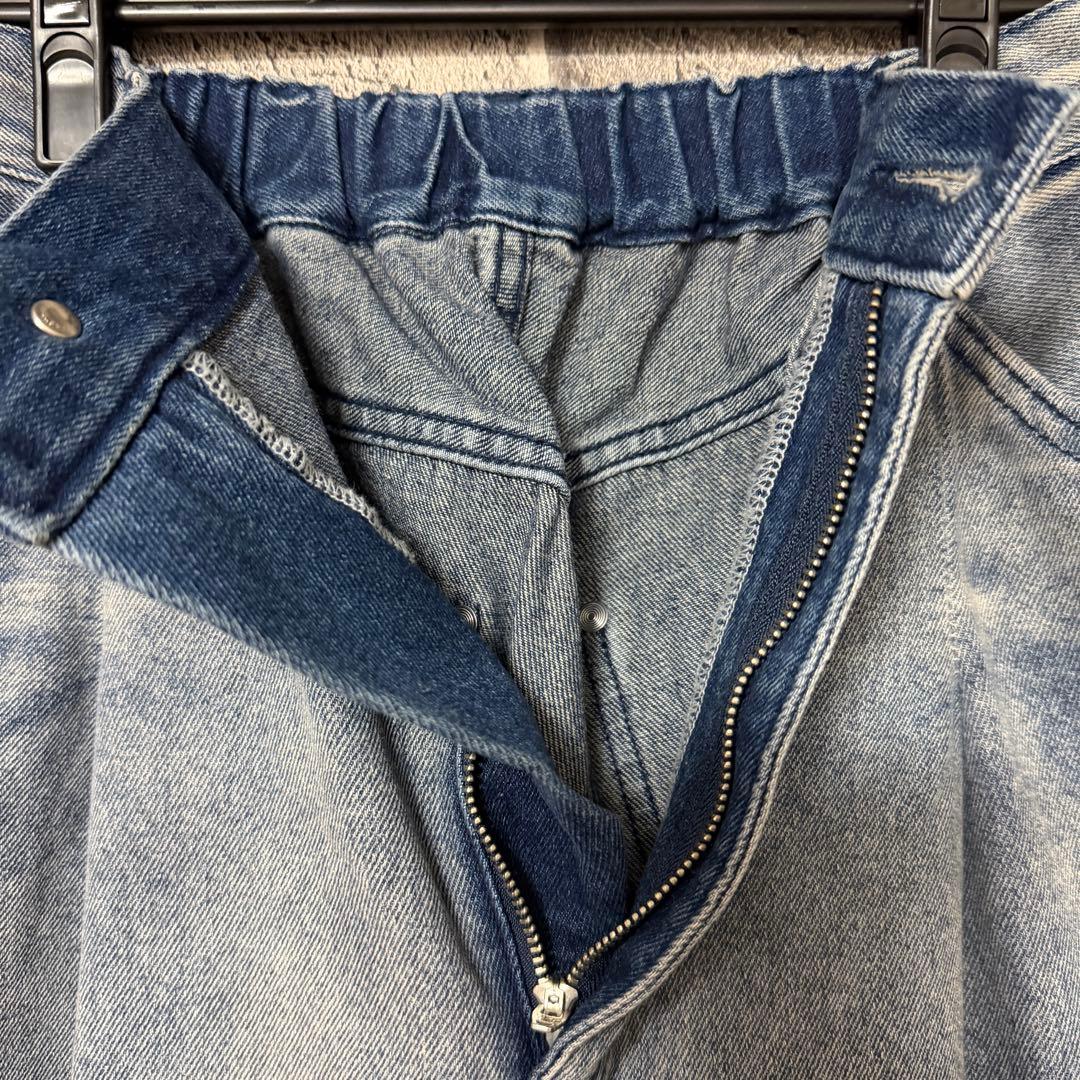 【美品】HARE　アソートカコウワイドデニムパンツ　ブルー　ジーンズ