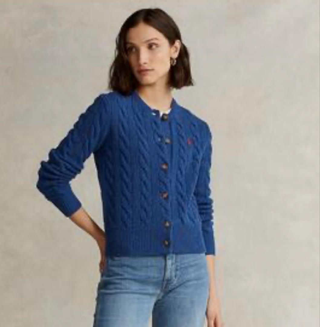 【大人気】POLO RALPH LAUREN：ウールカーディガン