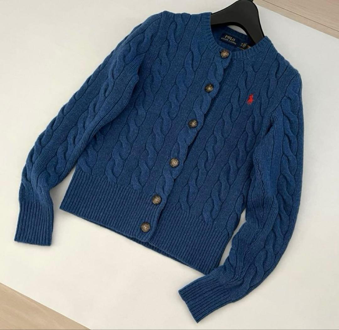 【大人気】POLO RALPH LAUREN：ウールカーディガン