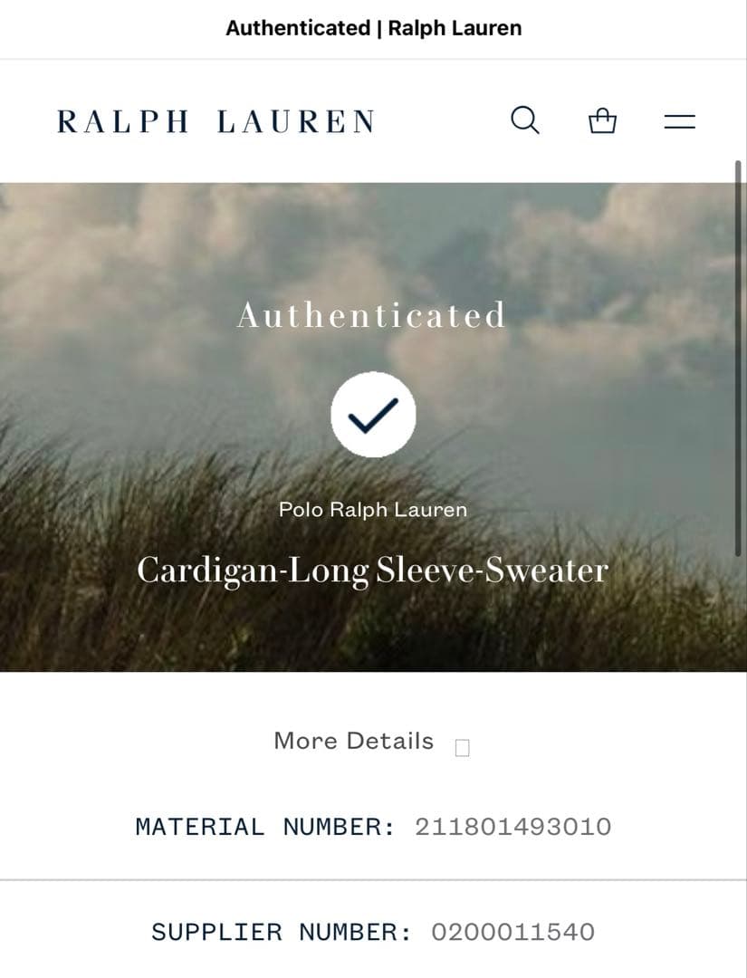 【大人気】POLO RALPH LAUREN：ウールカーディガン