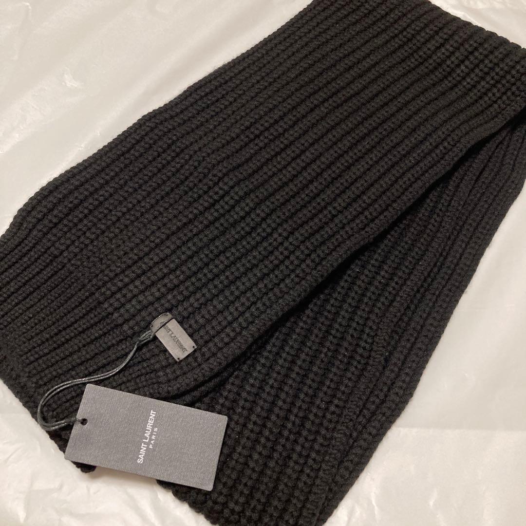 新品 サンローランパリ カシミヤ100％ ロングマフラー 国内正規品