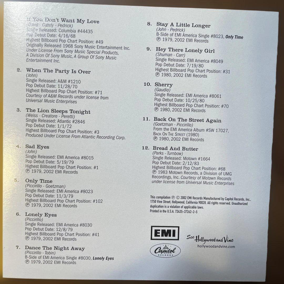 洋楽 AOR CD Robert John /Classic Masters