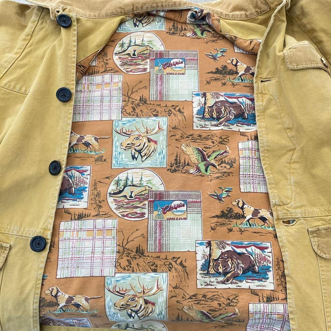【美品】古着　トミーヒルフィガー　ハンティングジャケット　イエロー　L相当