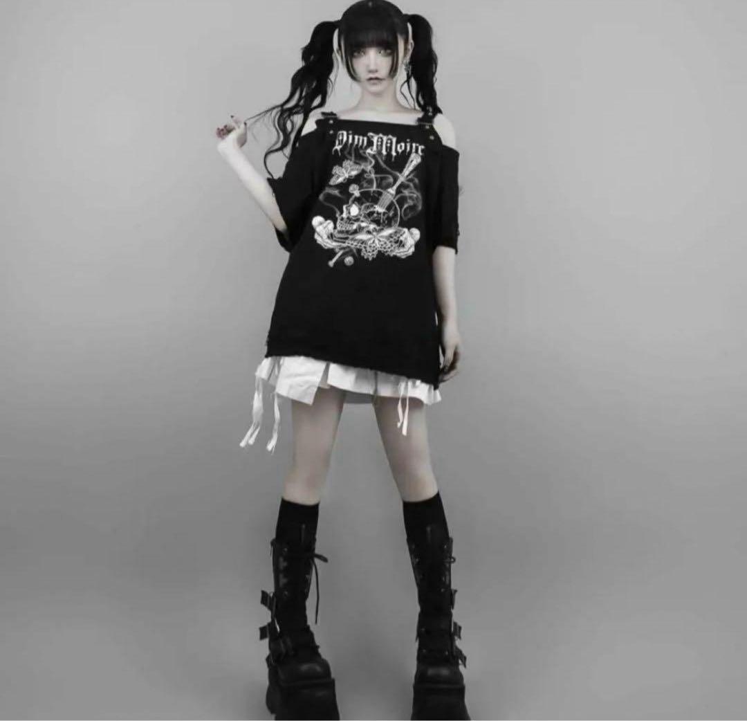 DimMoire【ディムモアール】Dig in SkullオフショルT