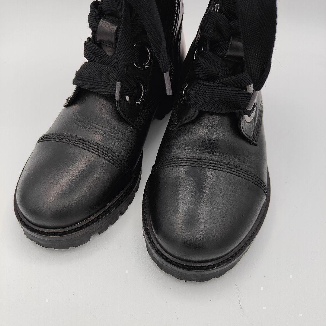 美品 ZADIG&VOLTAIRE ショートブーツ レースアップ リボン