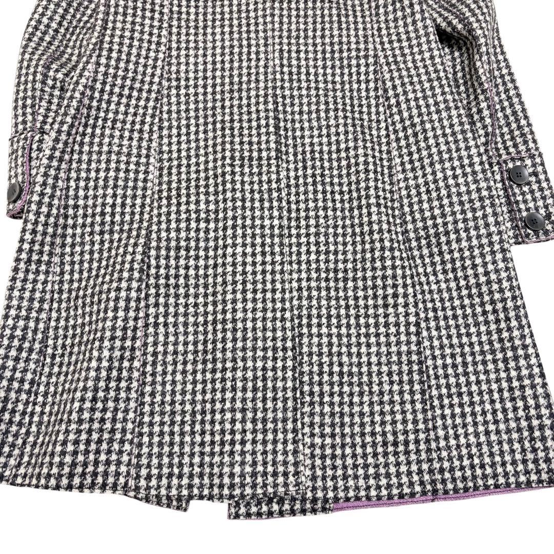 極美品✨MaxMara 千鳥柄 ダブルフェイス コート ウール ピンク 42