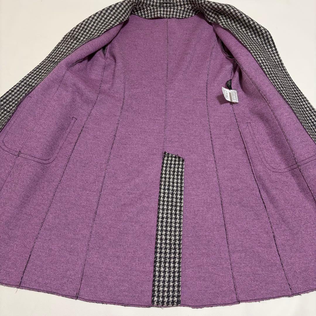 極美品✨MaxMara 千鳥柄 ダブルフェイス コート ウール ピンク 42
