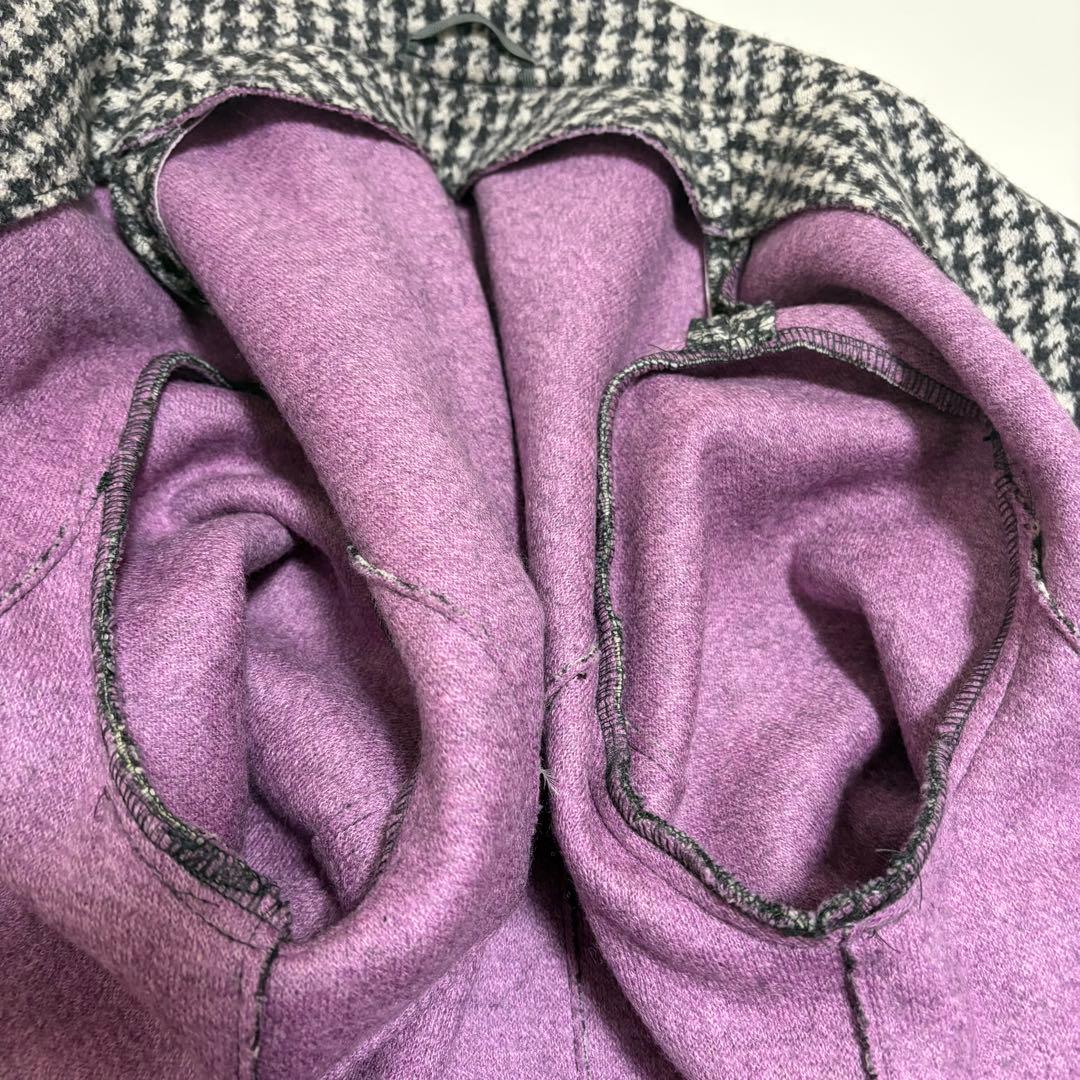 極美品✨MaxMara 千鳥柄 ダブルフェイス コート ウール ピンク 42