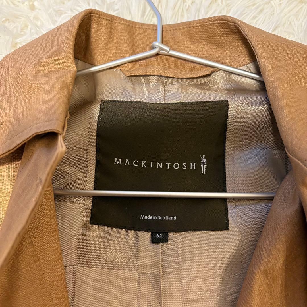 【美品✨英国製】マッキントッシュ リネン ステンカラーコート スコットランド製
