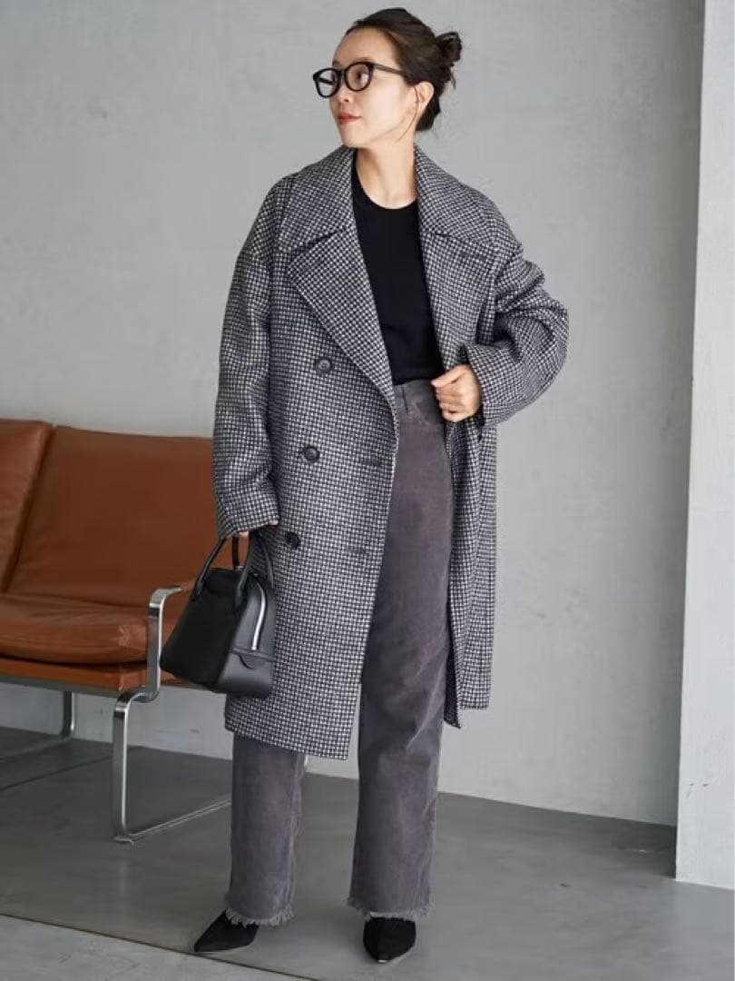 ま*ね様 新品 plage プラージュ ハウンドトゥース double butt