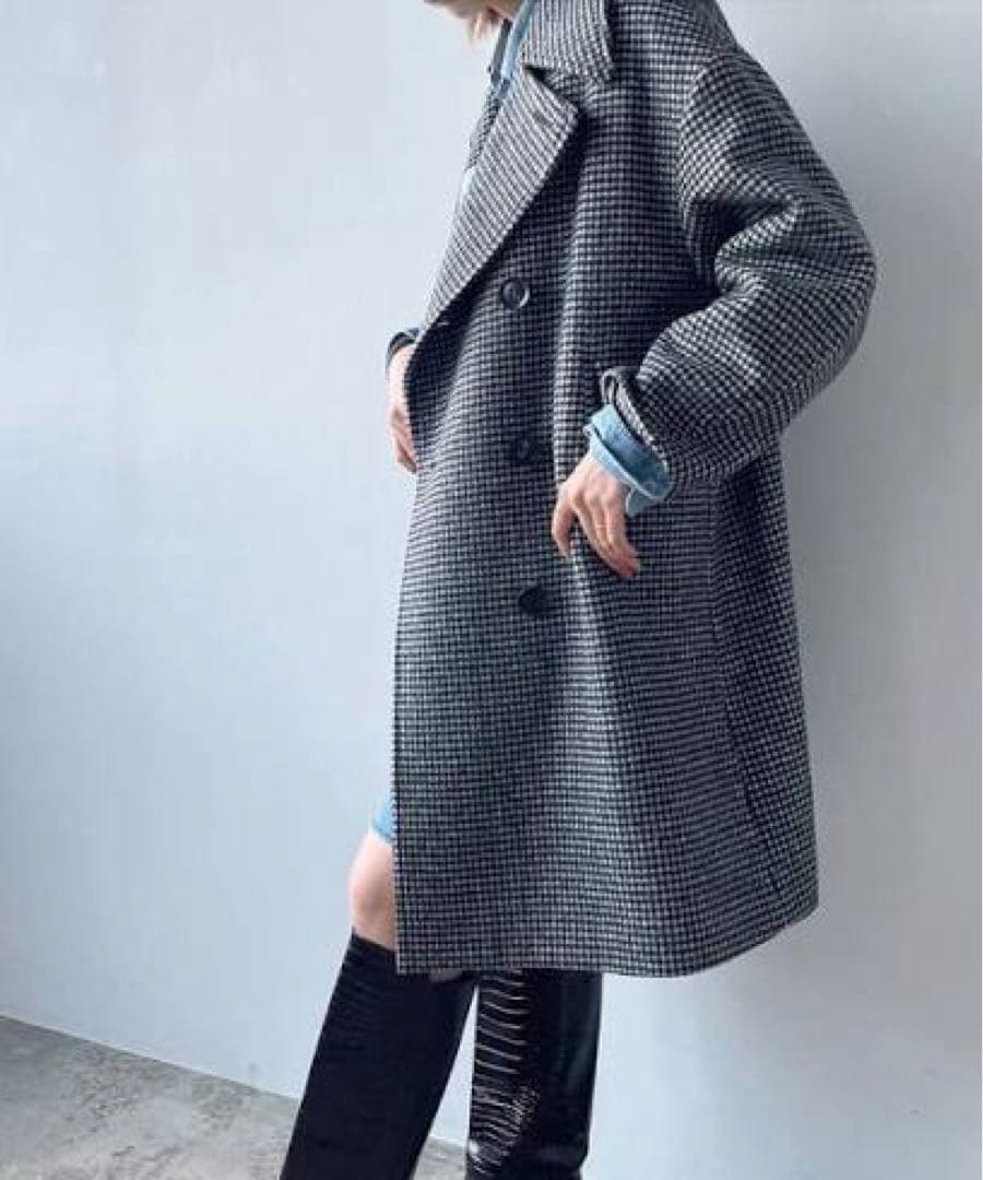 ま*ね様 新品 plage プラージュ ハウンドトゥース double butt