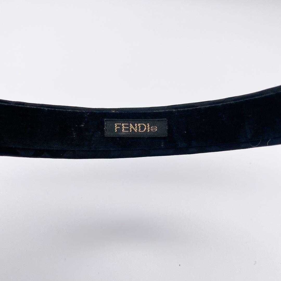 FENDI フェンディ ズッカ レディース カチューシャ ヘアバンド ブラック