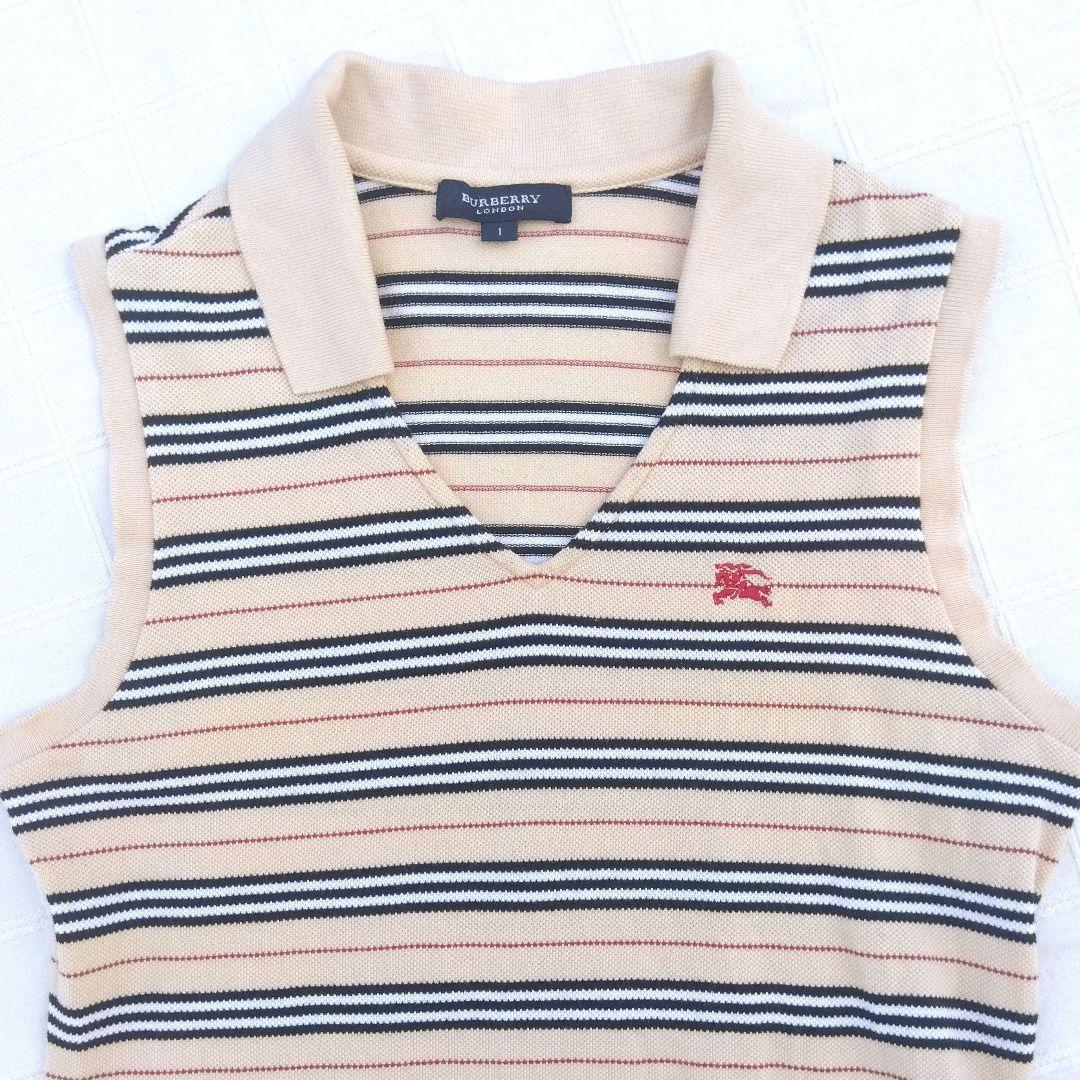 1　BURBERRY LONDON　バーバリー　ノースリーブポロシャツ