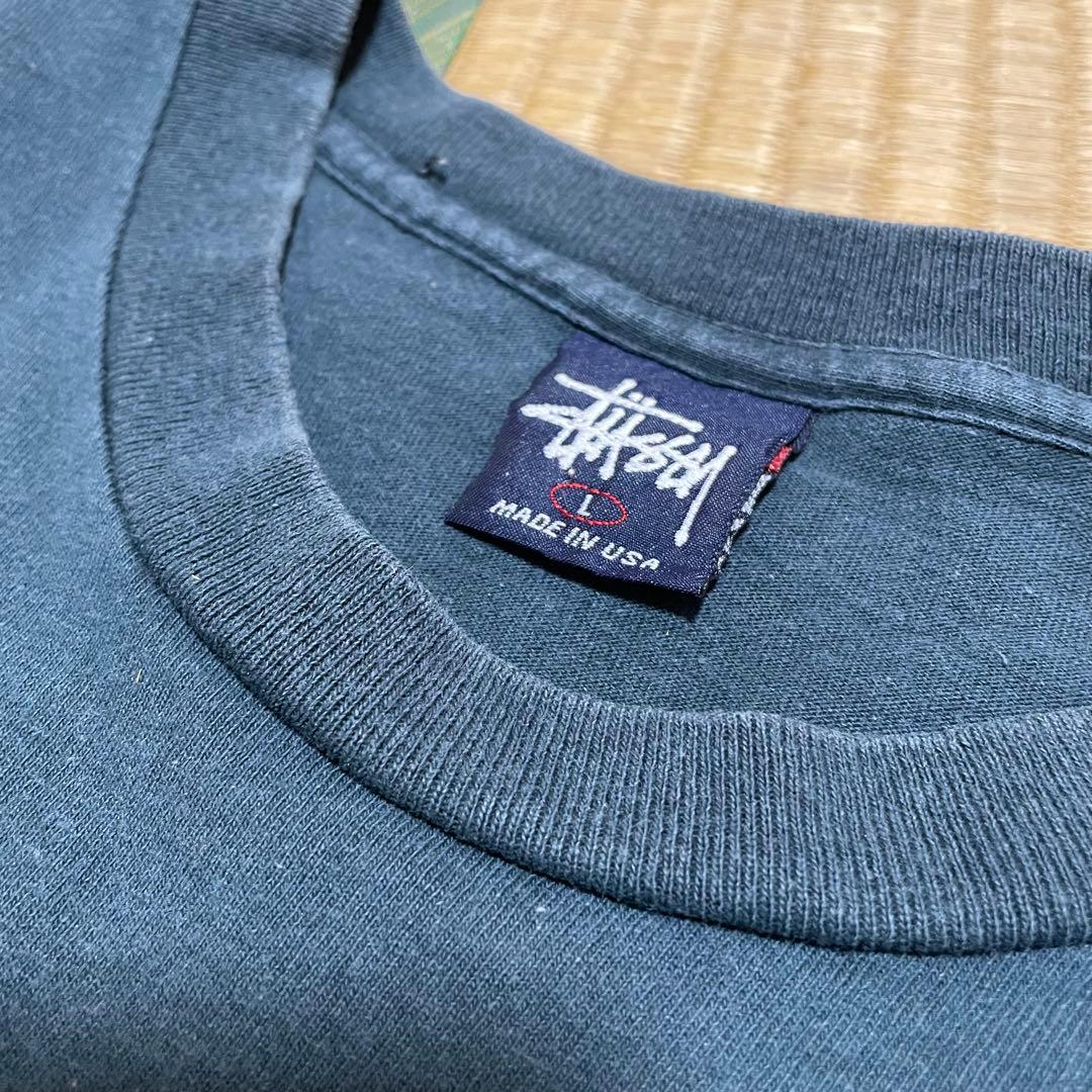 か*ん様 Old Stussy 90s 紺タグ Tシャツ Lサイズ 袖裾シングル