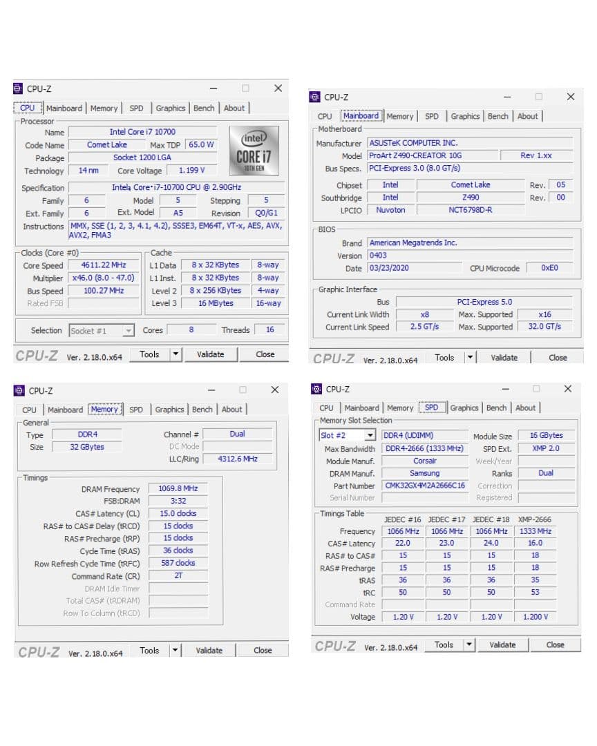 ASUS PROART Z490 マザーボード