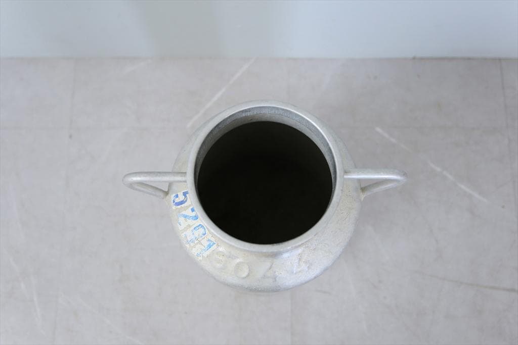 フランスアンティークミルク缶/ゴミ箱/小物入れ/傘立て/植木鉢/花器(93-23