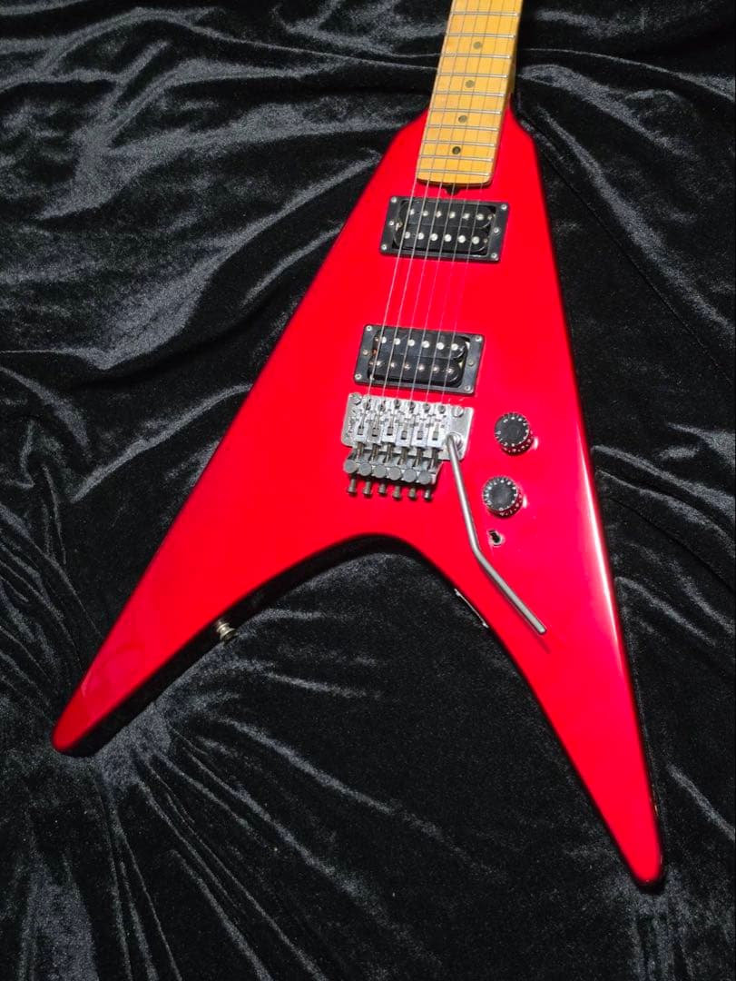 【希少】Kramer JK-6000 フライングV メタリックレッド（ESP製）