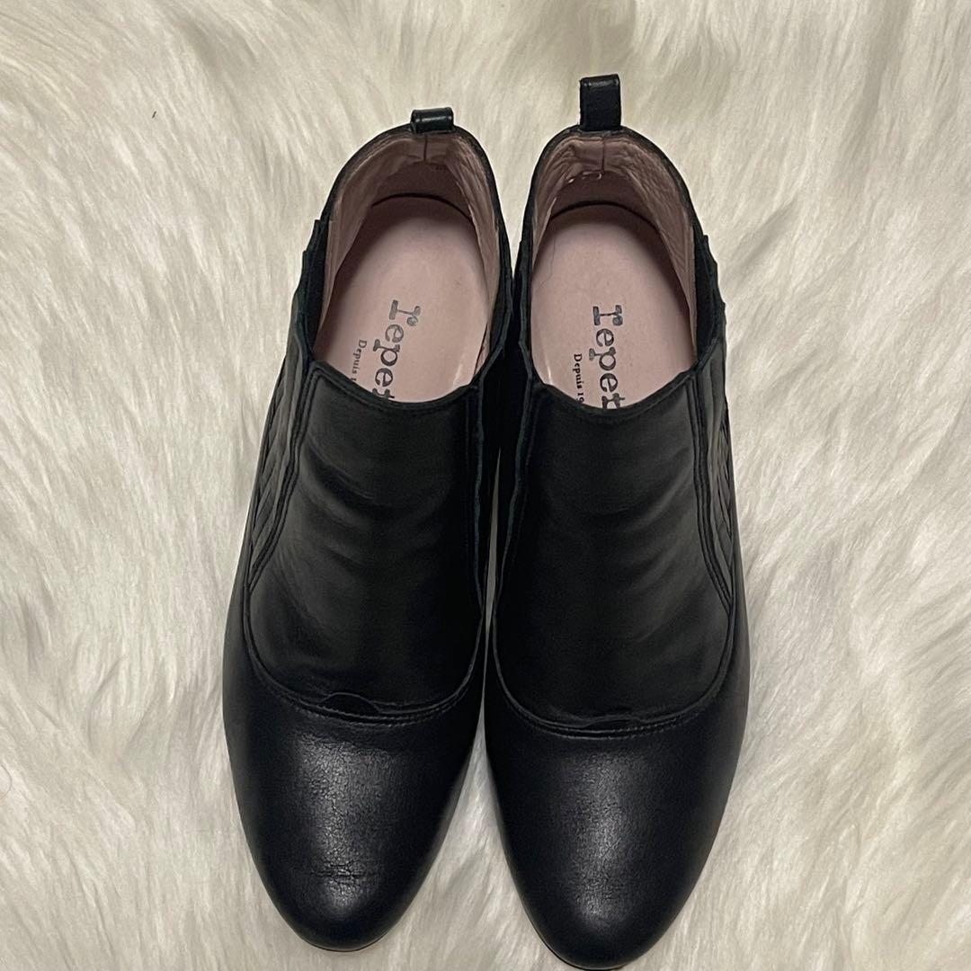 Repetto レペット サイドゴアブーツ 黒 37.5 本革 ヒール