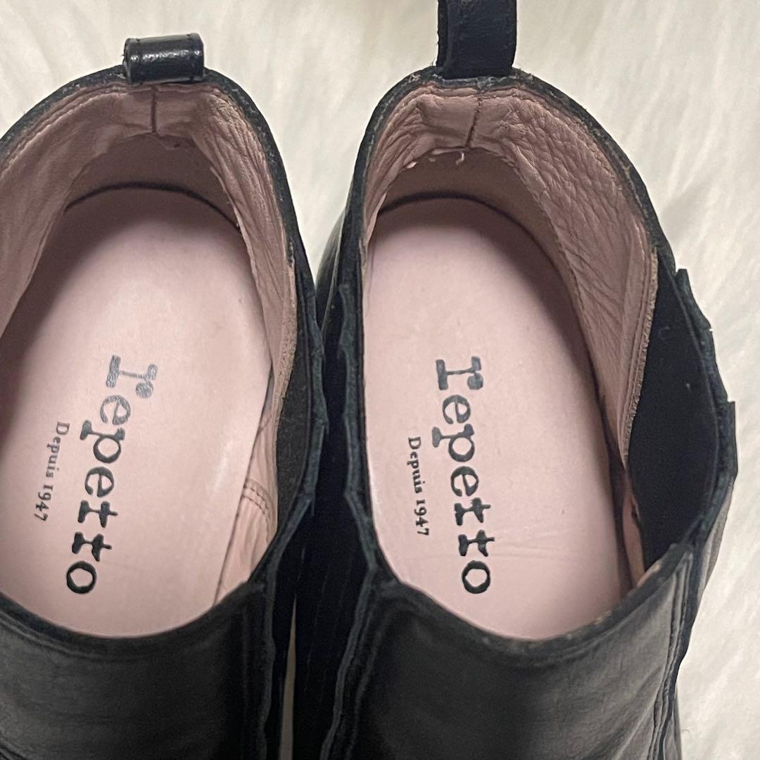 Repetto レペット サイドゴアブーツ 黒 37.5 本革 ヒール