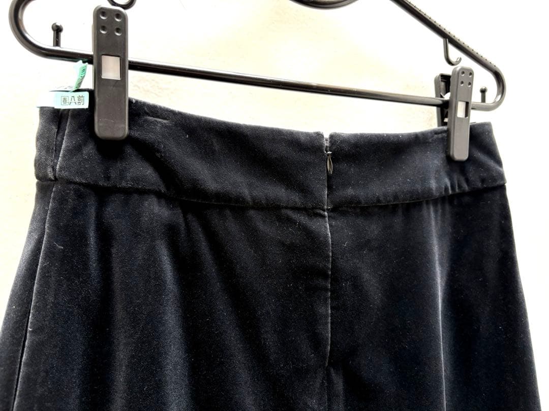 マーガレットハウエル L ベルベット　ロング フレア スカート　シルク　重厚