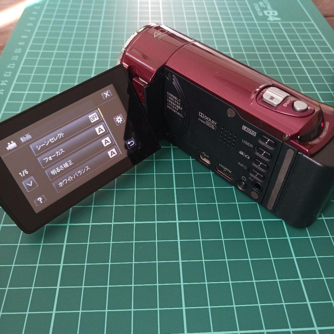 JVC Everio GZ-HM450-R 本体＋付属品セット 三脚付き 中古品
