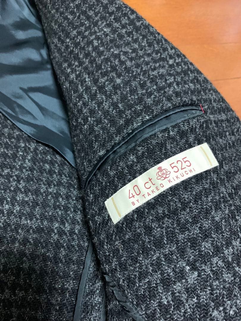 美品　40ct525 タケオキクチ　ハリスツイード　テーラード ジャケット