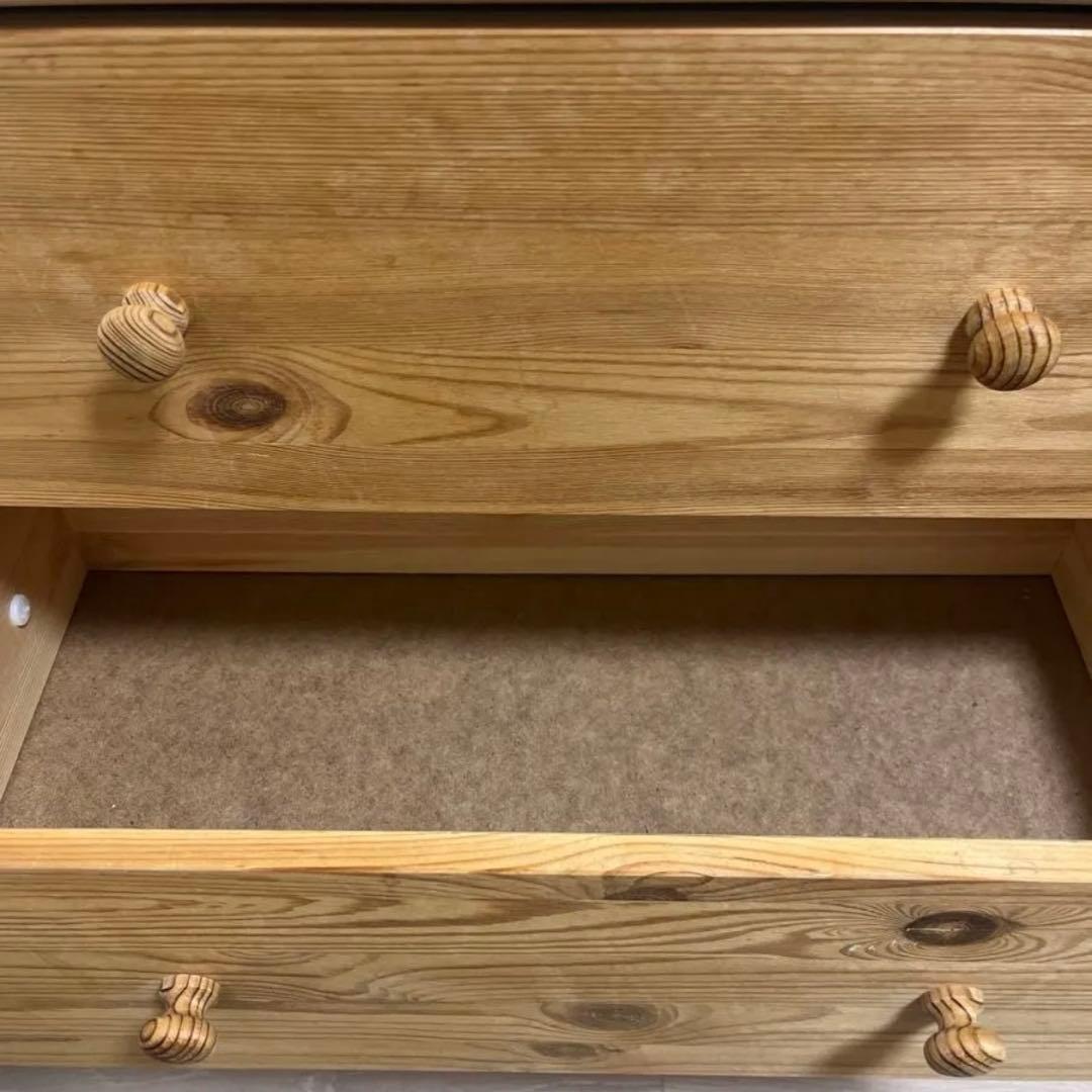木製 小箪笥 チェスト 家具 収納 昭和レトロ　ナチュラル