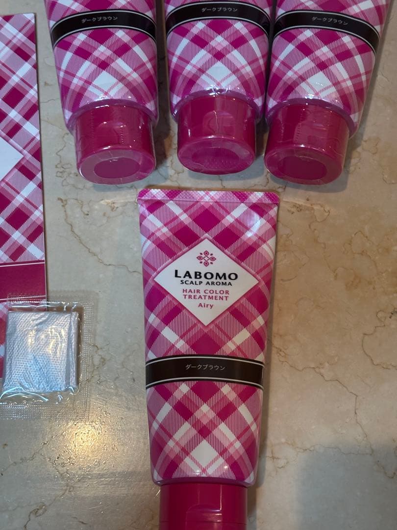 LABOMO 白髪染め 3本セット 使用方法BOOK付き