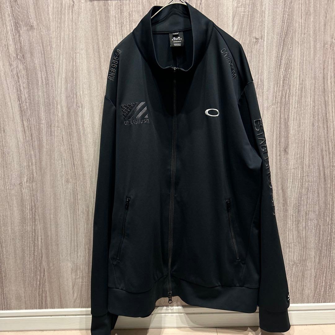ゆうOAKLEY ゴルフウェア 上下セットアップ ジャージ 刺繍ロゴ 古着