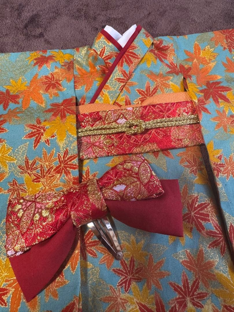 羅紗MSD.SDM.MDD対応紅葉柄振袖セット